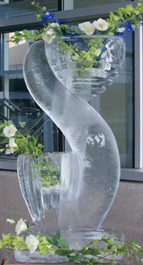 Eyes4ice -  Spiral Double Vase Ice Sculpture (SDV-01)